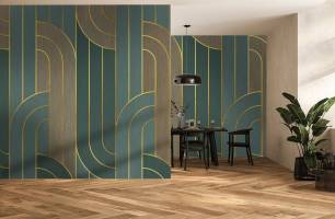 Wybierz Fototapeta Geometria linie Wnętrze glamour na ścianę