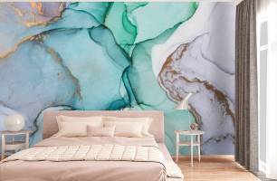 Wybierz Fototapeta turkusowa Fluid Art  na ścianę