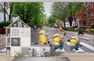 Wybierz Fototapeta Minionki jako beatles  na ścianę