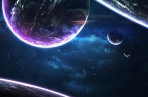 Wybierz Fototapeta blask planet Przestrzeń tapety na ścianę