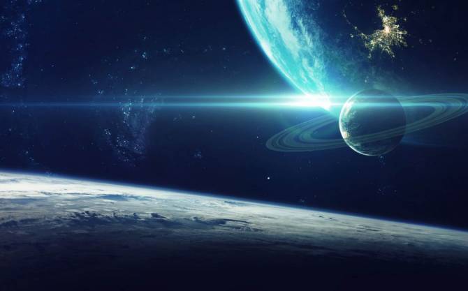 Fototapeta planety kosmiczne