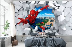 Wybierz Fototapeta Spiderman 3D Fototapeta dla chłopca na ścianę