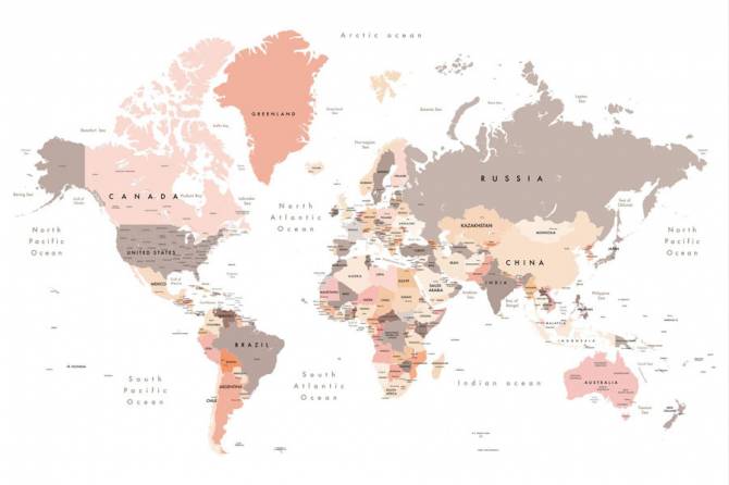 Fototapeta Mapa w kolorze pantone