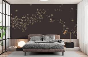 Wybierz Fototapeta mniszek lekarski w stylu line art Fototapety Proste linie na ścianę