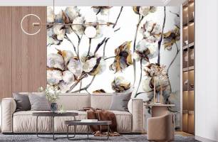 Wybierz Fototapeta Bawełna pattern  na ścianę