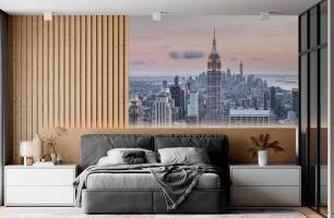 Wybierz Fototapeta Manhattan o zachodzie słońca Tapeta miasto na ścianę