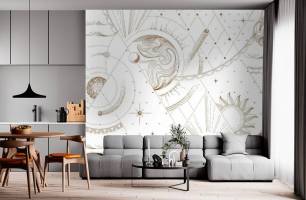 Wybierz Fototapeta orientalny wzór w stylu line art  na ścianę