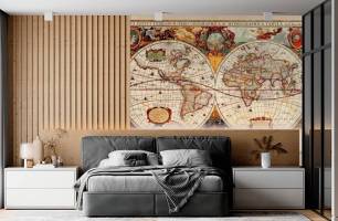 Wybierz Fototapeta Historyczna mapa półkul  na ścianę