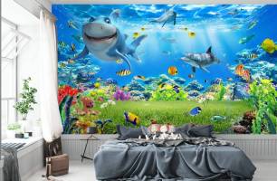 Wybierz Fototapeta Shark i jej przyjaciele  na ścianę