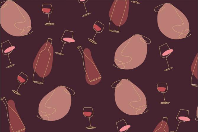 Fototapeta Kieliszeczek butelka wino czerwone