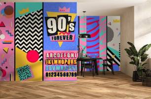 Wybierz Fototapeta Print 90s Styl retro na ścianę
