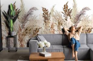 Wybierz Fototapeta Akwarelowe suche gałęzie boho Styl boho na ścianę