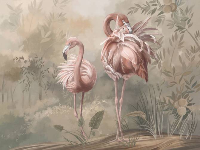 Fototapeta Flamingi para