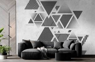 Wybierz Fototapeta Trójkąty 3D geometryczna na ścianę