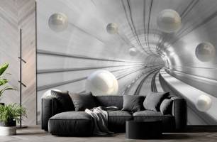 Wybierz Fototapeta 3D tunel z kulkami Fototapety 3D na ścianę