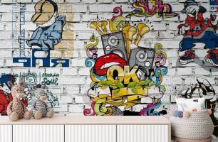 Wybierz Fototapeta ściana 3D z graffiti  na ścianę