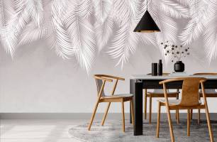 Wybierz Fototapeta szare liście na ścianę Fototapety Liście/Pióra na ścianę