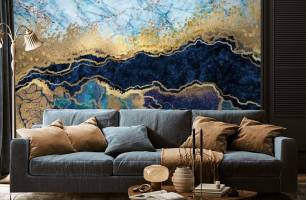 Wybierz Fototapeta Fluid Art ze złotem  na ścianę