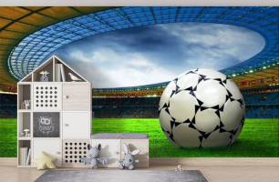 Wybierz Fototapeta Piłka na boisku football  na ścianę