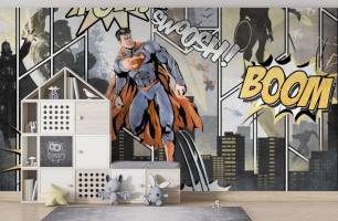 Wybierz Fototapeta Superman komiks Tapety do pokoju dziecięcego na ścianę