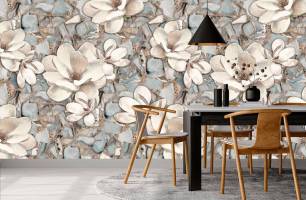 Wybierz Fototapeta Magnolii efekt kamienia  na ścianę