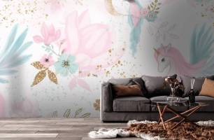 Wybierz Fototapeta Jednorożce pattern  na ścianę