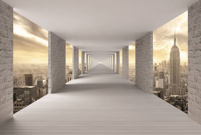 Fototapeta 3D korytarz widok NYC