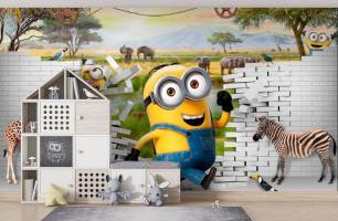 Wybierz Fototapeta Minionki Tapety do pokoju dziecięcego na ścianę