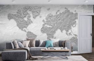 Wybierz Fototapeta szara mapa 3D  na ścianę