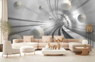 Wybierz Fototapeta 3D tunel z kulkami Fototapety 3D na ścianę