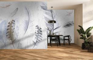 Wybierz Fototapeta Pióra w skandynawskim stylu Fototapeta według stylu na ścianę