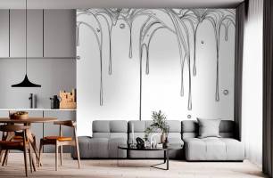 Wybierz Fototapeta line art krople z sufitu  na ścianę