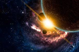 Wybierz Fototapeta Galaxy i planety Przestrzeń tapety na ścianę