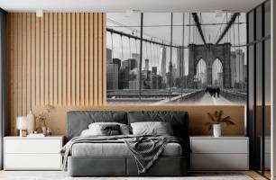 Wybierz Fototapeta cz.-b. Brooklyn Bridge  na ścianę