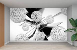 Wybierz Fototapeta 3D koła geometria  na ścianę
