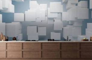 Wybierz Fototapeta białe kostki 3D Fototapety 3D na ścianę