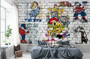 Wybierz Fototapeta ściana 3D z graffiti  na ścianę
