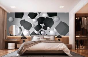 Wybierz Fototapeta 3D kwadraty 3D geometryczna na ścianę