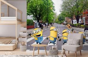 Wybierz Fototapeta Minionki jako beatles Tapety do pokoju dziecięcego na ścianę