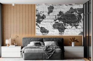 Wybierz Fototapeta Mapy świata na tle cegieł  na ścianę