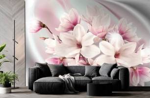 Wybierz Fototapeta fioletowe magnolie Fototapety kwiaty na ścianę