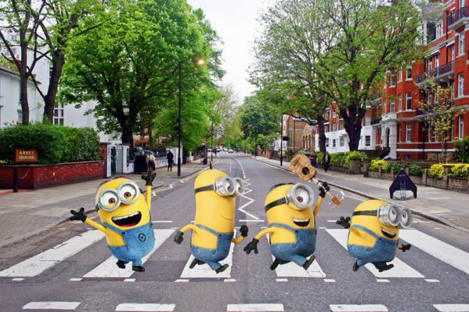 Fototapeta Minionki jako beatles