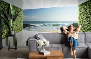 Wybierz Fototapeta 3D widok Mural na ścianie rozszerzający się przestrzeń na ścianę