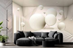 Wybierz Fototapeta Balony w beżowym pokoju Fototapety 3D na ścianę