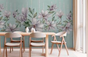Wybierz Fototapeta Magnolia na turkusowym tle Fototapety kwiaty na ścianę