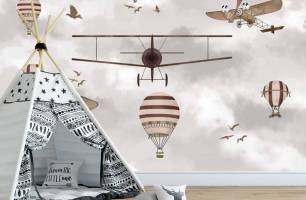 Wybierz Fototapeta Samoloty, helikoptery i balony  na ścianę