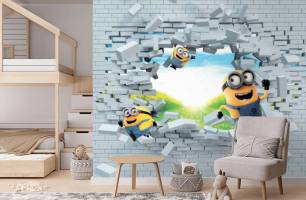 Wybierz Fototapeta Minionki Tapety do pokoju dziecięcego na ścianę
