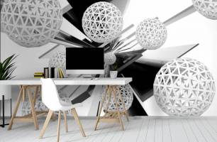 Wybierz Fototapeta 3D koła geometria  na ścianę
