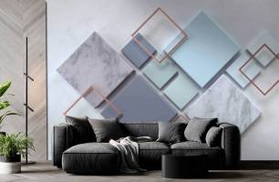 Wybierz Fototapeta Marmur 3D Romby Fototapety Panele 3D na ścianę