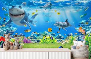 Wybierz Fototapeta Shark i jej przyjaciele  na ścianę